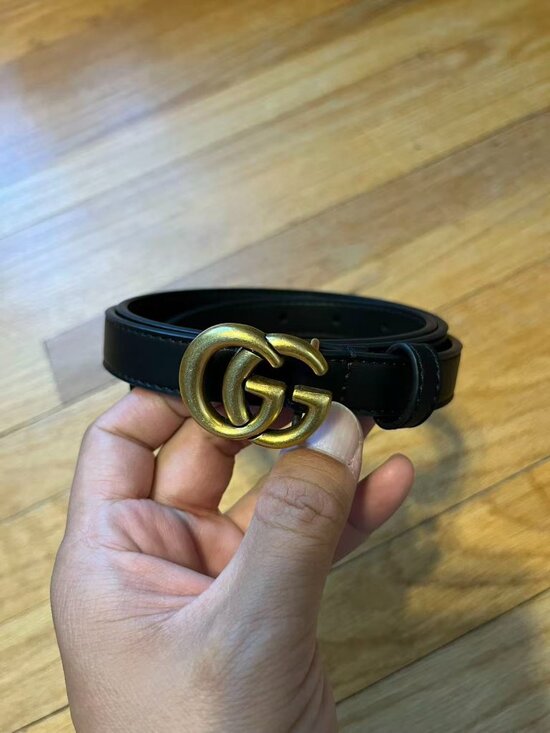 Gucci Belt 0.8 inch / 2 cm width Size 85cm fit for 26-30 Black